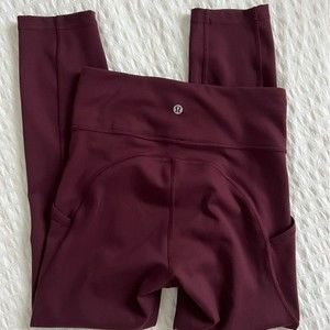 Lululemon Invigorate High-Rise Crop 23" Cassis; Size 4